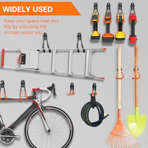 HUPBIPY 26 Pack Garage Hooks Heavy Duty, Wall Mount Ladder Hooks - Image 4