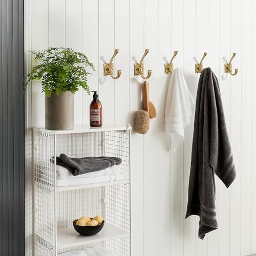 khtumeware Vintage Wall Hooks,10 Pack Coat Hooks Hardware Towel Hooks for Hanging Coats Champagne Bronze Robe Hooks Wall Mounted with Screws for Key, Towel, Bags, Cup. - Image 2