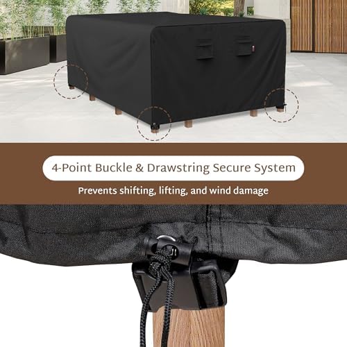 iBirdie Outdoor Table Patio Furniture Cover 84 x 48 inch, 4 x 7 ft - Image 5