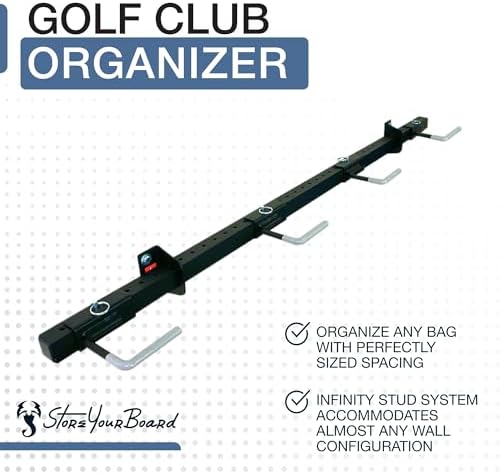 StoreYourBoard BLAT 4 Golf Bag Wall Mount | Home & Garage Storage Hooks | Golf Bag Holder | Heavy-Duty Wall Mount Organizer for Golf Bags & Accessories - Image 3