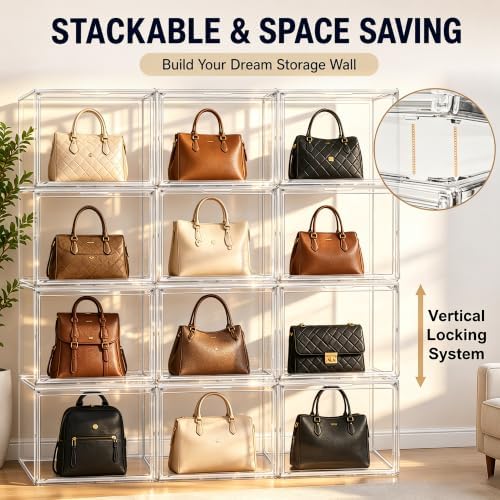 5 Pack XXX-Large Purse Handbag Organizer, Acrylic Display Case 17.7x13x13'' - Image 4
