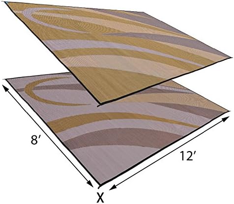 Stylish Camping GA7 Brown/Gold 8' x 12' Graphic Mat - Image 2