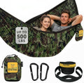 Wise Owl Outfitters Camping Hammock – 500lbs Portable Hammock with Tree Straps - Travel, Backpacking, Hiking, Outdoors Camping Gear - Double by WiseOwlOutfitters