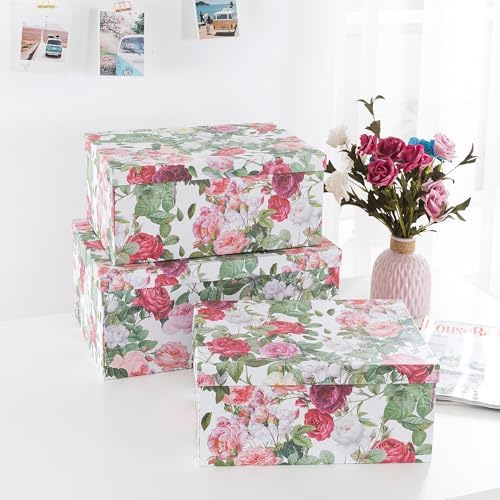 Soul & Lane - Rose Romance Decorative Storage Boxes with Lids, Set of 3 - Image 5