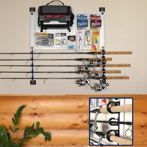 Rush Creek Creations No Limit 5-Rod Wall-Mount Fishing Pole Holder - Image 4