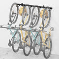 monTEK Enhanced Bike Storage Rack, Adjustable 4-Bike and 2-Helmet Hangers by monTEK