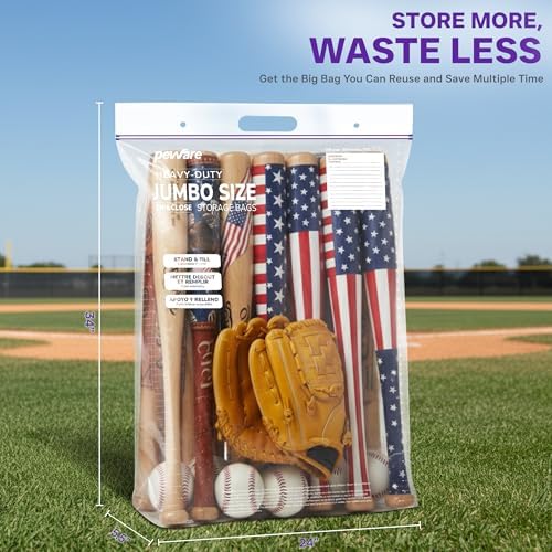 Heavy Duty 20 Gallon Jumbo Storage Bags, 6 Mil Handle Big Zip Seal Lock Bag - Image 3