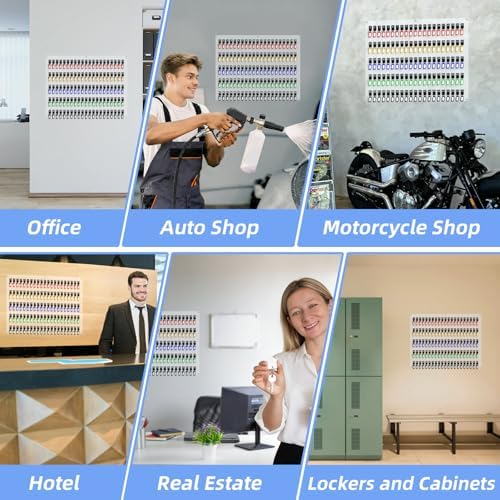105 Hooks Acrylic Key Board with Numbers, Wall Mount Key Holder Rack with 105 Tags, Key Storage Organization, Clear Hanging Board for Garage, Car Dealer, Office, Home, Hotel, Real Estate, School - Image 7