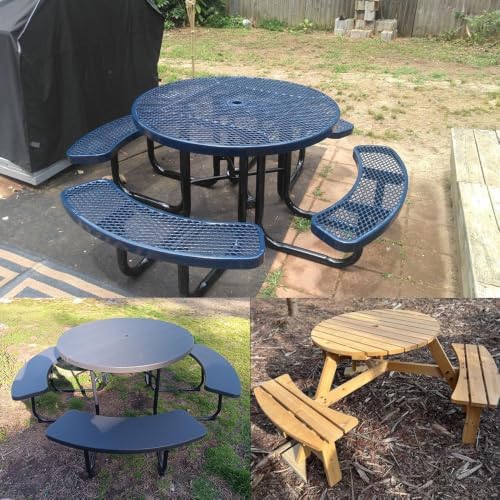 Round Picnic Table Cover for 6 - 8 Person Outdoor Bench Patio Picnic Tables - Image 2