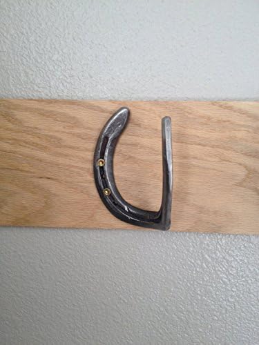 Rustic Horseshoe Towel Hooks for Bathrooms, Key Holder for Wall, Coat Rack Wall Mount - Half Hook Hanger - 20 Hooks 40 Nails - Image 2
