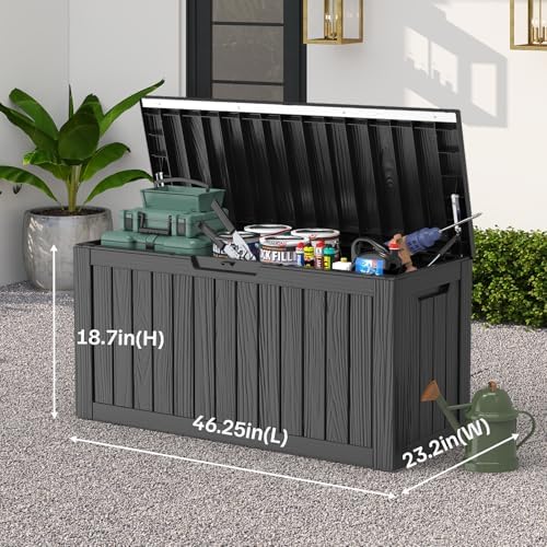 Outdoor Deck Storage Box, 90 Gallon Deck Box,Lockable Patio Storage Bench - Image 2