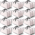 Cosy Family 12 Pack Heavy Duty Moving Bags with Backpack Straps - Strong Handles & Zippers, Storage Totes For Space Saving, Fold Flat, Alternative to Moving Box (X-Large-Set of 12, Clear) by Cosy+Family