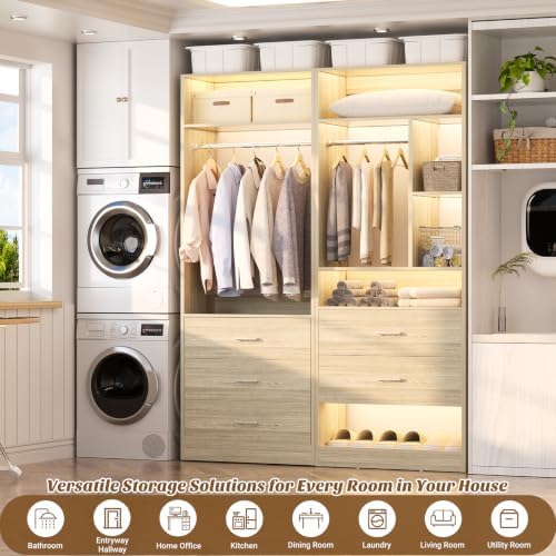 Besiost Closet Systems with 5 Drawers, Closet Organizer System - Image 5
