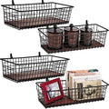 SheeChung [Extra Large Wall Storage Basket, Metal Hanging Basket, Black by SheeChung