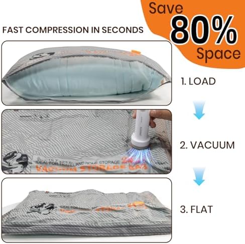 XL Vacuum Storage Bags with Cordless Pump, 18-Pack 4 Sizes for Home Travel - Image 4