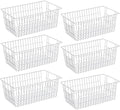 Slideep Farmhouse Freezer Baskets Organizer Storage Bins Large Organizer Baskets for Storage, Office, Bathroom, Pantry Organization Storage Bins Rack with Handles 6 Pack by WelcometotheSlideep