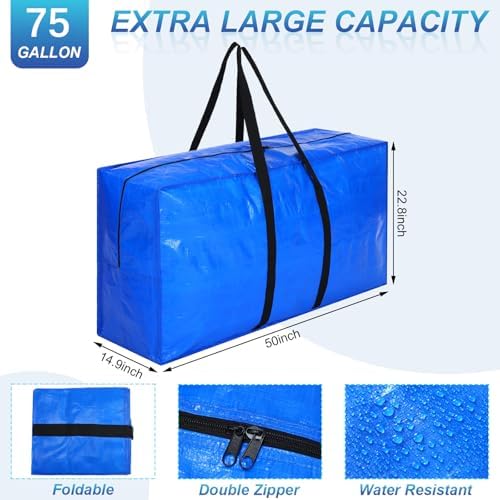 Windyun 4 Pack 75 Gallon Extra Large Moving Bags XXL Heavy Duty Storage Bag - Image 2