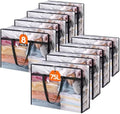 Lifewit 8 Pack Clear Clothes Storage Bags, 75L Plastic Blanket Storage Bag, Vinyl Foldable Moving Bags with Zipper, Closet Organizers and Storage Containers for Bedding, Duvet, Comforter by Lifewit