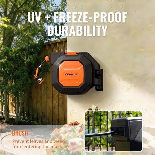 Retractable Garden Hose Reel 5/8 inch x 100 ft Wall Mounted - Image 3