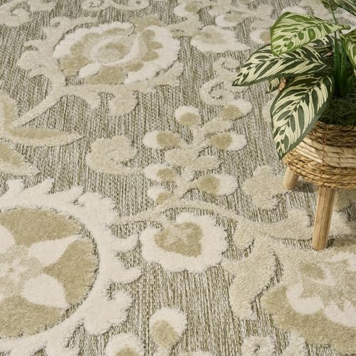 Nourison Home Aloha Ivory Sage 7'10" x 10'6" Area Rug - Easy Clean, Non Shedding, Bed Room, Living Room, Dining Room, Kitchen (8' x 11') - Image 4