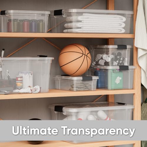 Superio Clear Storage Boxes with Lids, Plastic Container Bins for Organizing, Stackable Crates, BPA Free, Non Toxic, Odor Free, Organizers for Home, Office, School, and Dorm (22 Quart, 2 Pack) - Image 6