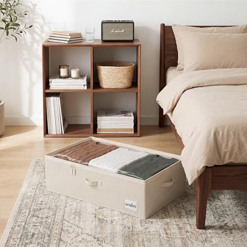 StorageWorks 10 Inch Tall Under Bed Storage Containers with Clear Lid - Image 5