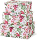 Soul & Lane - Rose Romance Decorative Storage Boxes with Lids, Set of 3 by SoulLane