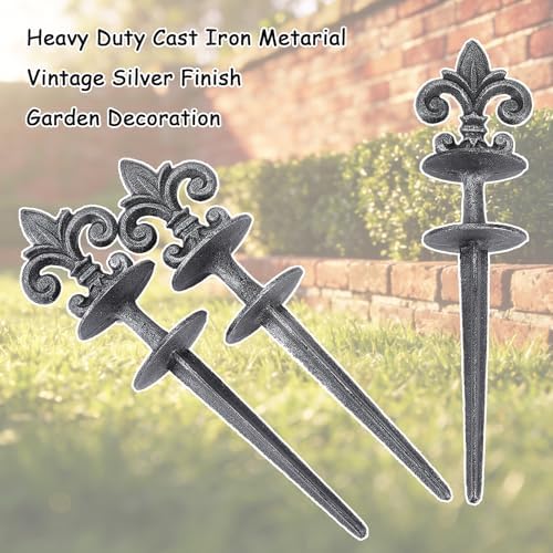 3 Pcs Decorative Hose Guide Stakes with Fleur de Lis Design - Image 6
