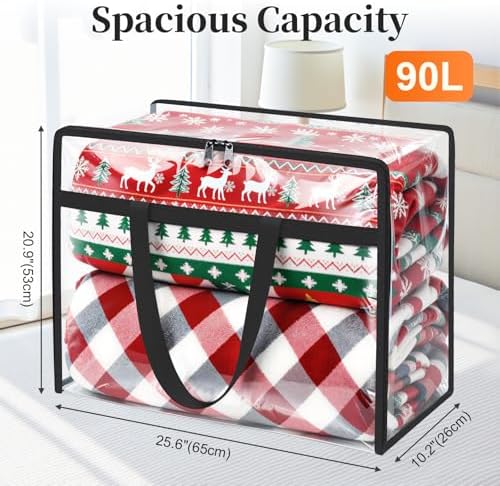 SpaceTrove Clear Storage Bags, 8-Pack Under Bed and Closet Organizers 90L - Image 2