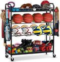 EXTCCT Garage Sports Equipment Organizer - Rolling Ball Storage with Wheels by EXTCCT