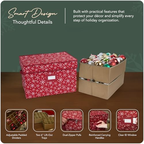 Covermates Adjustable Ornament Storage Box, 19.25" W x 13" D x 12.5" H - Image 4