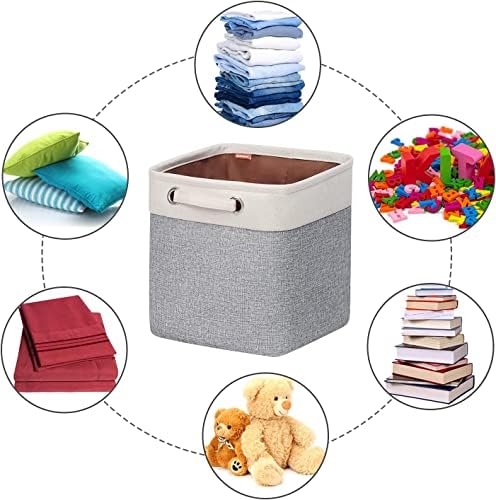 Cube Storage Bins 10.5” x 10.5 x 11” Cloth Baskets for Storage with Handles Storage bins for Shelf, Closet, Office Organizer, Set of 6 - Image 4