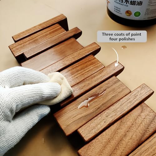 Wall Mounted Piano Key Hanger | Flip Style Hook | Entrance Wall Art Hook, Made of Oak Wood (3 Times Painted, 4 Times Polished) (Tray Walnut, 12Hooks) - Image 3