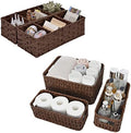 GRANNY SAYS Bundle of 3-Pack Wicker Baskets & 2-Pack Wicker Shelf Baskets by GRANNYSAYS