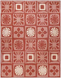 Gertmenian Indoor/Outdoor Kona Coast by Reyn Spooner Rug - 8x10 Large, Stain & UV Resistant, Ideal for Deck, Patio, Poolside Rooms - Hawaii Abstract Tile, Red, 46665 by Gertmenian
