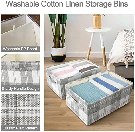 ANMINY Fabric Storage Bins Baskets, 16 x 10 Inch 6 Pack, Washable, Foldable - Image 4
