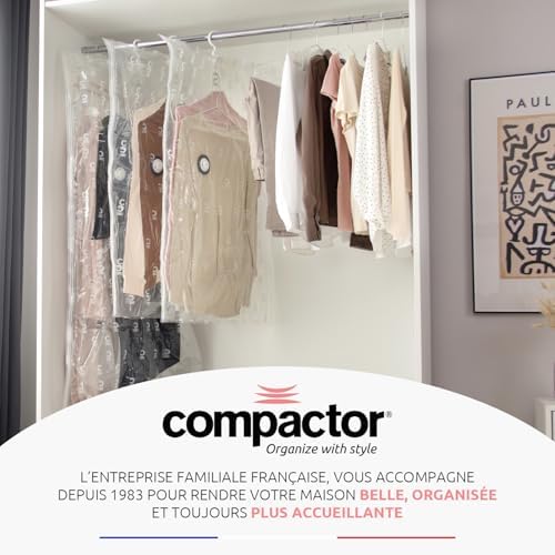 Compactor Aspispace Set of 4 Vacuum Compression Bags - Medium/Large Sizes, Transparent, Space-Saving Storage Solution - Image 7