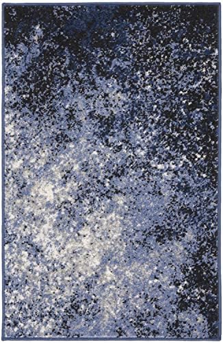 Nourison Passion Light Blue/Black 1'10'' x 2'10'' Area-Rug, Modern, Abstract, Easy-Cleaning, Non Shedding, Bed Room, Living Room, Dining Room, Kitchen, (2' x 3') (Pack of 3) - Image 2