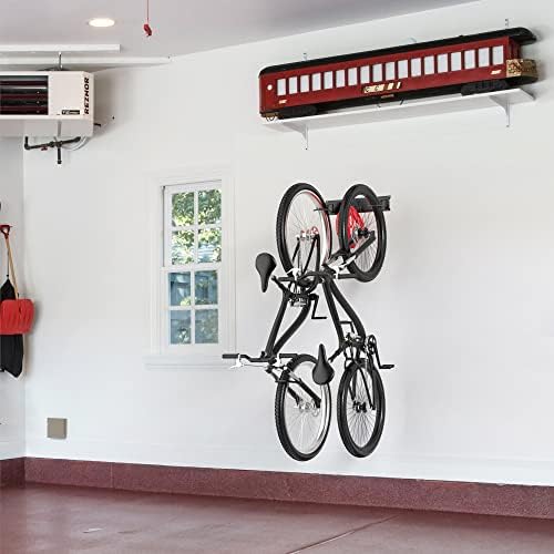 Ultrawall Bike Rack, Garage Bike Rack Wall Mount for 2 Bicycle and 1 Helmet, Heavy Duty Bike Storage for Home Space Saving Holds Up to 100lbs (Pack of 2) - Image 6