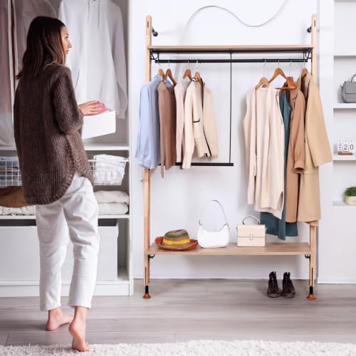 Wall Mounted Closet Organizer, Industrial Pipe Clothing Rack 83" x 50" - Image 6