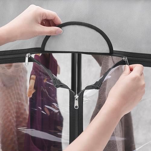 Whitmor Extra-Wide Portable Clothes Closet - 60 Inches Wide - Store Seasonal Clothing - Grey - Image 4