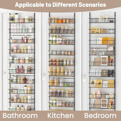 ElegantArray 10-Tier Pantry Door Organizer, Black - Image 6