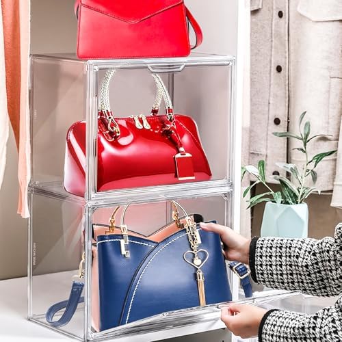 DILIBRA 4 Packs Clear Plastic Handbag Storage Organizer for Closet - Image 4