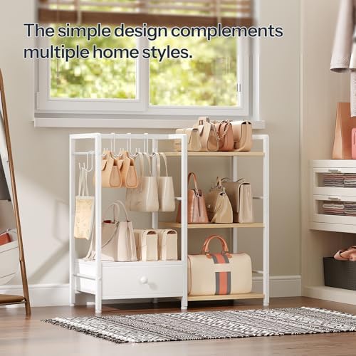 HOOBRO Purse Organizer Rack for Closet, 3-Tier Handbag Storage Stand - Image 5