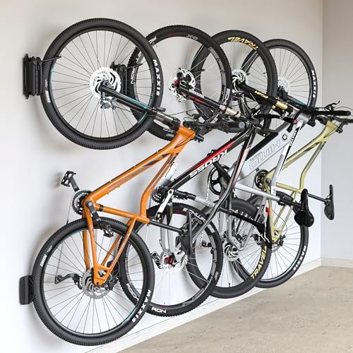 monTEK Swivel Bike Wall Mount, Bike Hangers for Garage, 4 Pack by monTEK