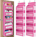 JARLINK Over the Door Organizer for Bathroom, 5 Shelf Rose Pink, 2 Pack by JARLINK