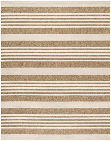 SAFAVIEH Courtyard Outdoor Area Rug 8x10, Large Brown & Bone CY6062-242 - Image 3