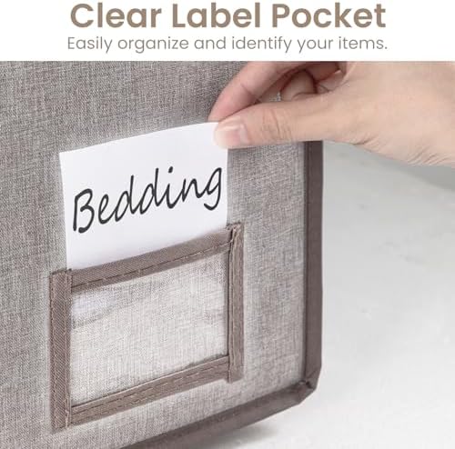 TAILI Under Bed Vacuum Storage Bags for Comforters,41x17.7x6 inch,Taupe - Image 7