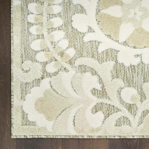 Nourison Home Aloha Ivory Sage 3'6" x 5'6" Area Rug - Easy Clean, Non Shedding, Bed Room, Living Room, Dining Room, Kitchen (4' x 6') - Image 7