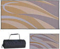 Stylish Camping Reversible Graphic Patio Mat - 8' x 16', Brown/Gold by StylishCamping